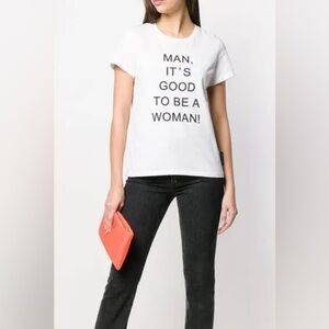 Marlies Dekkers Womens T Shirt Size S White Graphic  Cotton Summer